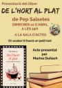 Presentacio llibre: de l'hort al plat, Pep Salsetes